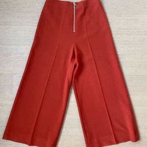 burnt orange front zipper pants 🔥